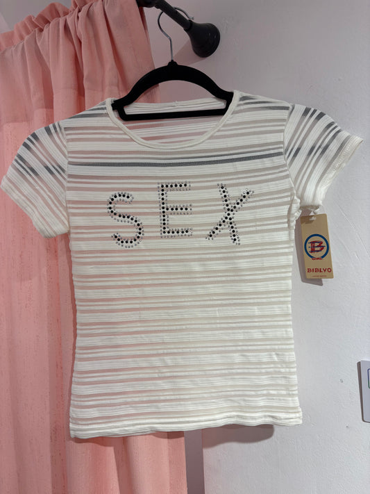 Edgy mesh graphic tee (One Size)