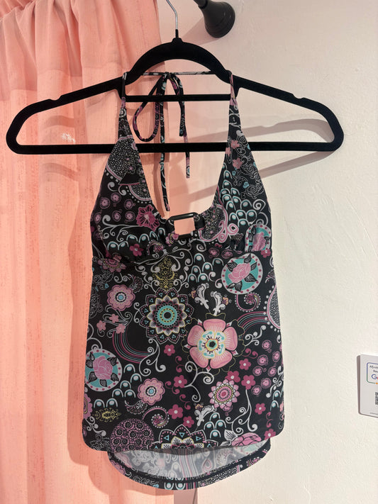 Cute floral halterneck top (L)