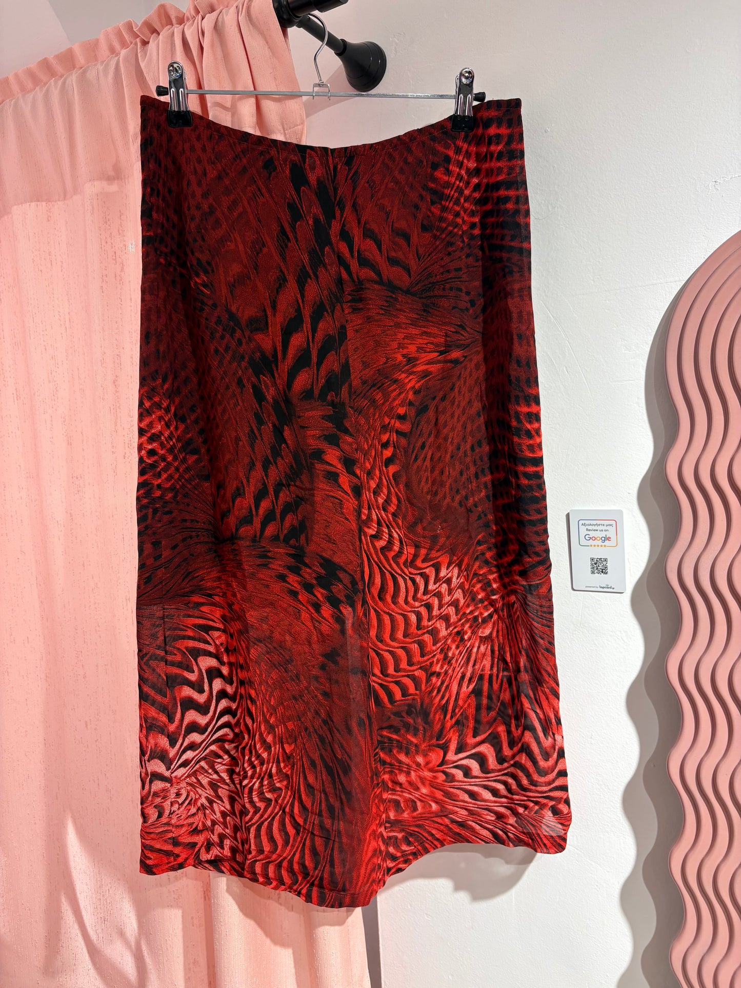 Incredible midi skirt with unique pattern (M)