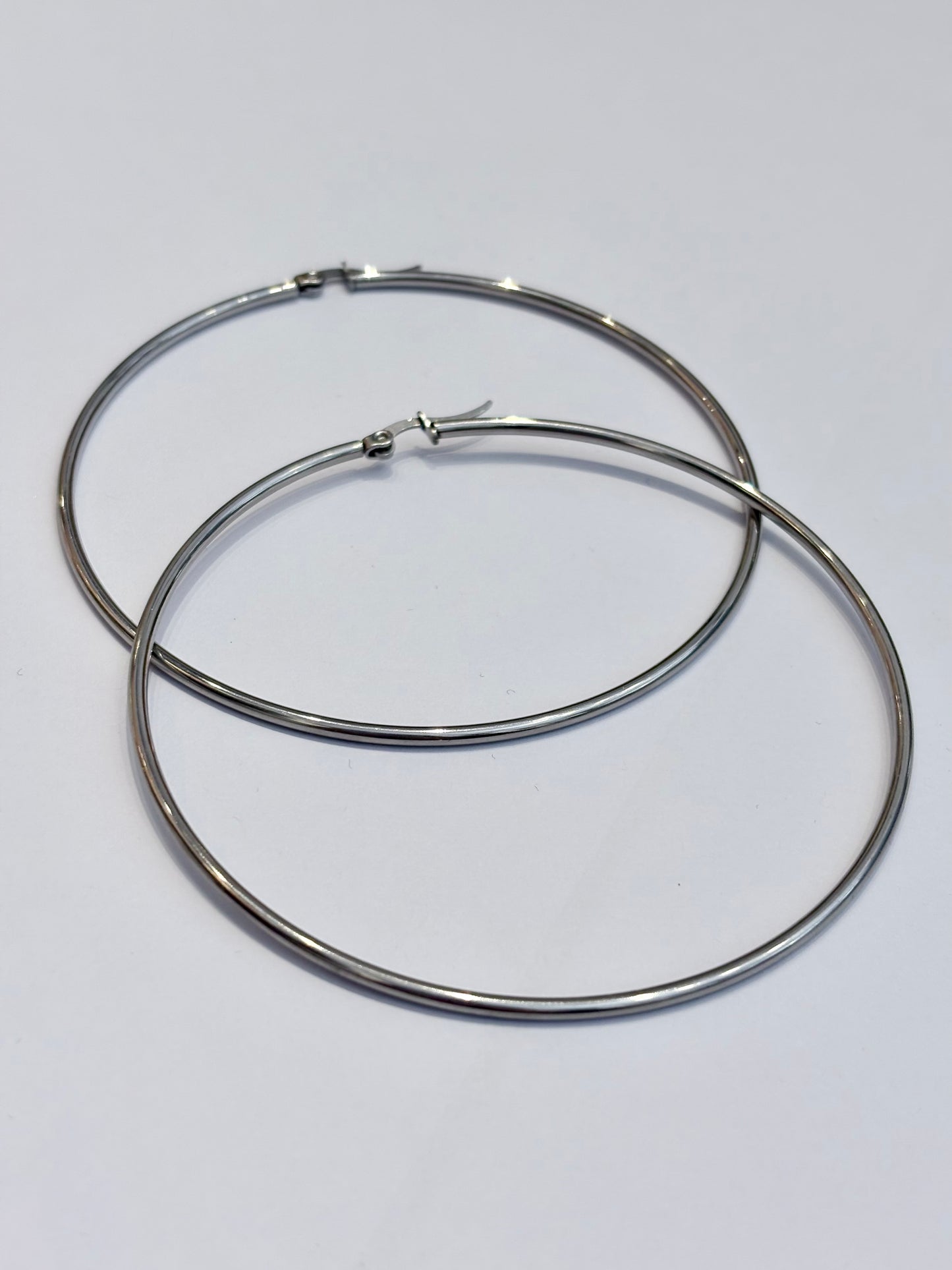 Stainless steel large hoops