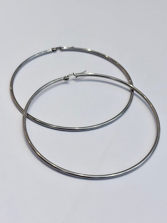 Stainless steel large hoops