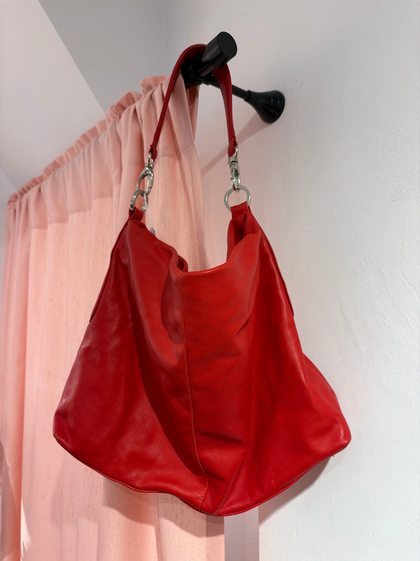 Cherry red shoulder bag
