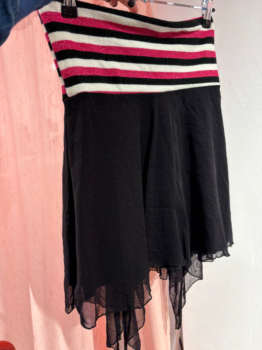 Punk fairy mesh asymmetrical skirt (S-M)