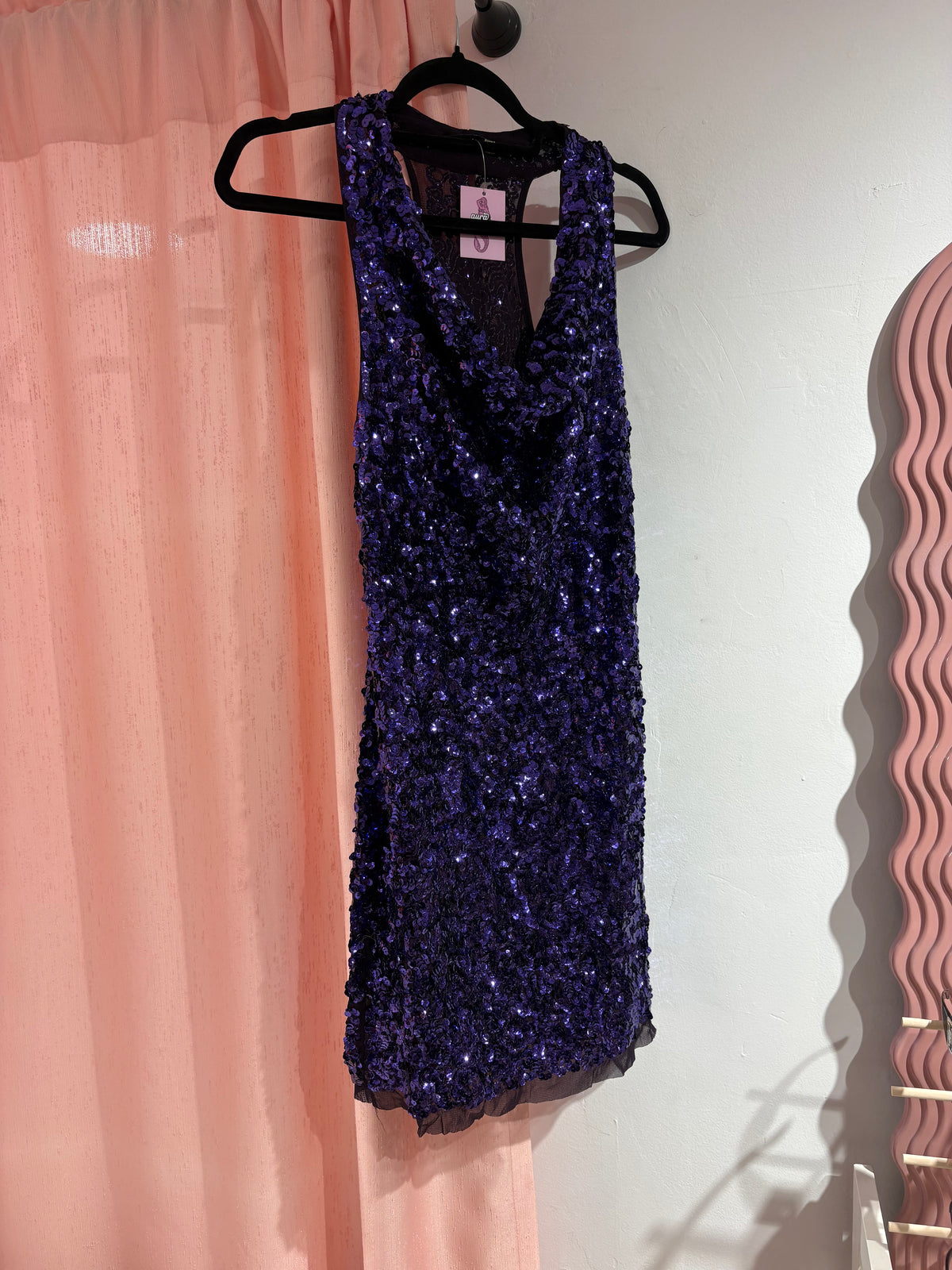 Gorgeous sequin purple Toi & Moi dress (S)