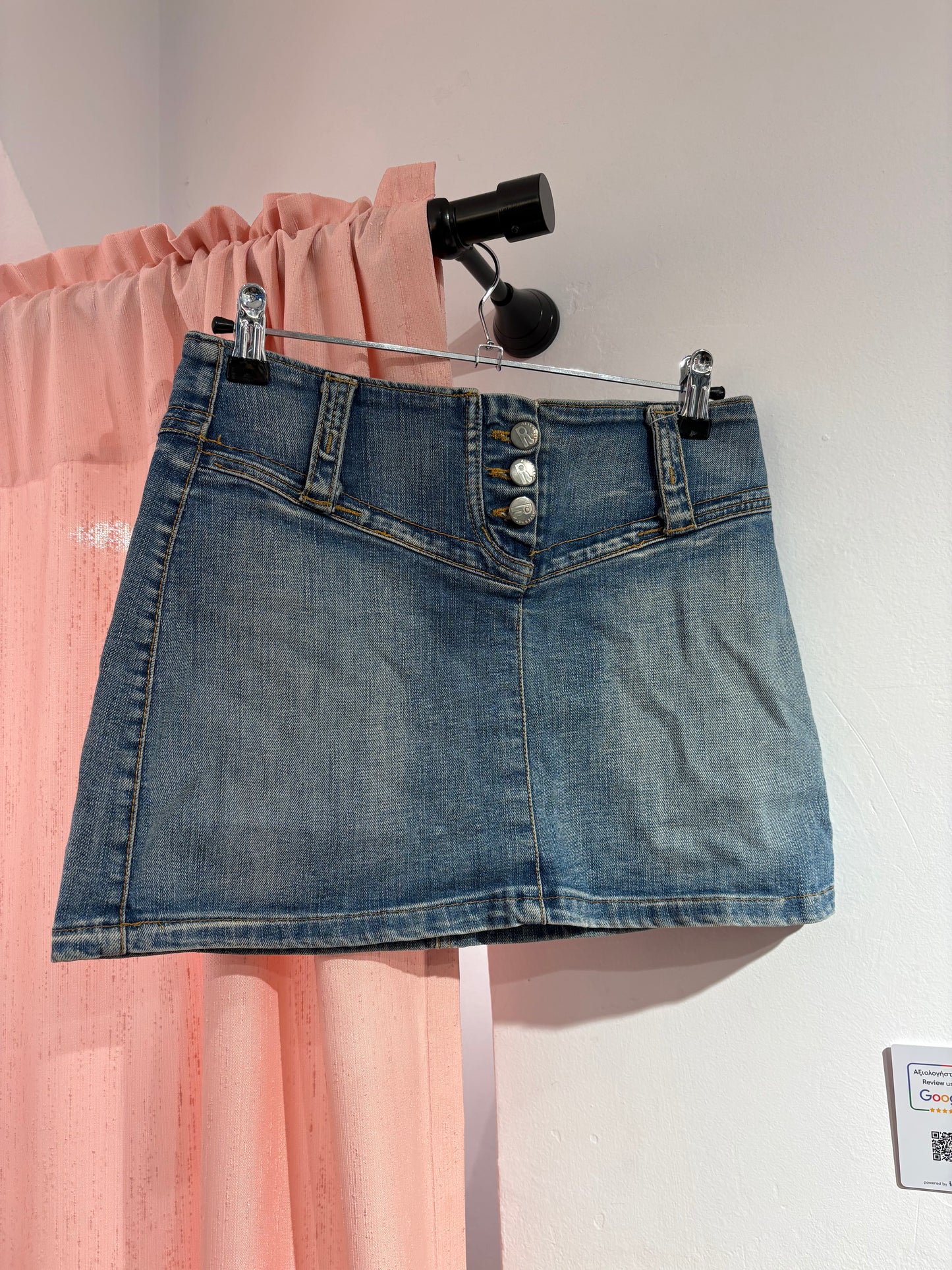 Denim mini skirt (M)