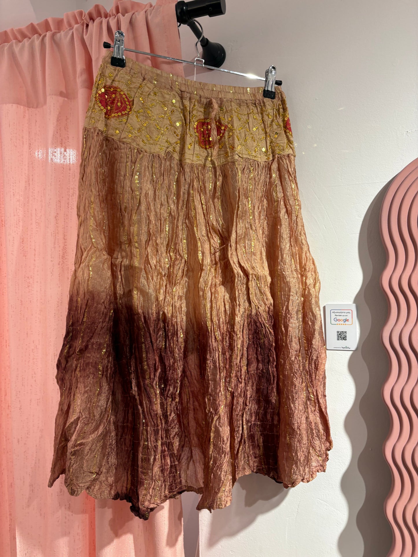 Y2k fairy iridescent pleated skirt (S-M)