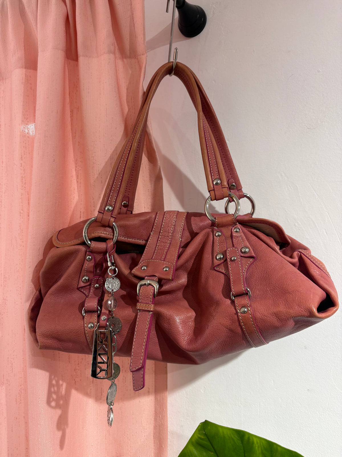 DKNY coral pink bag