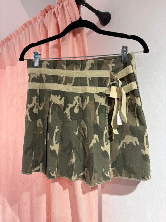 Y2k military mini skirt (XS)
