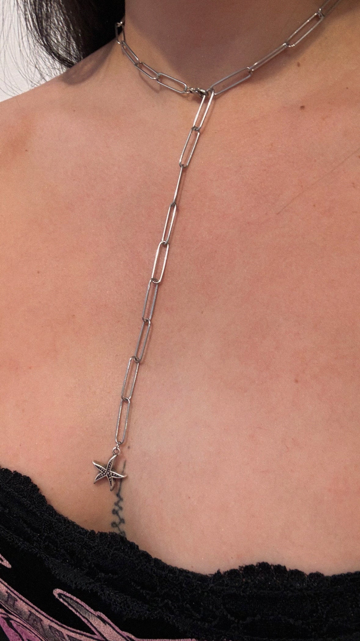 Handmade necklace with stainless steel (adjustable length)