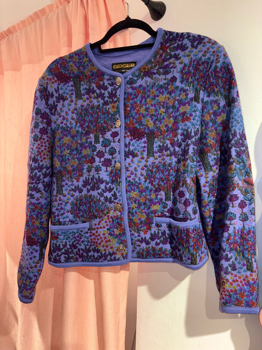 Super-unique wool jacket with incredible details and silver buttons (M-L)