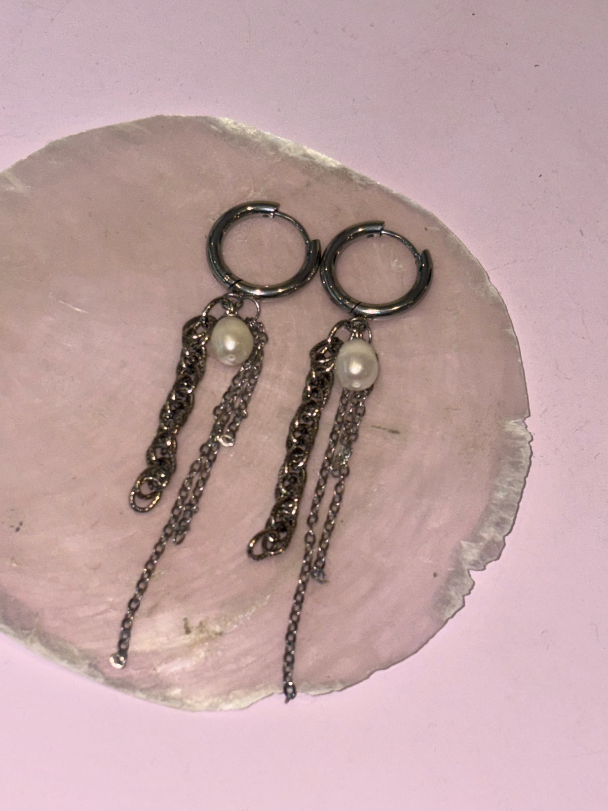 Pretty handmade hoop earrings (Stainless Steel)