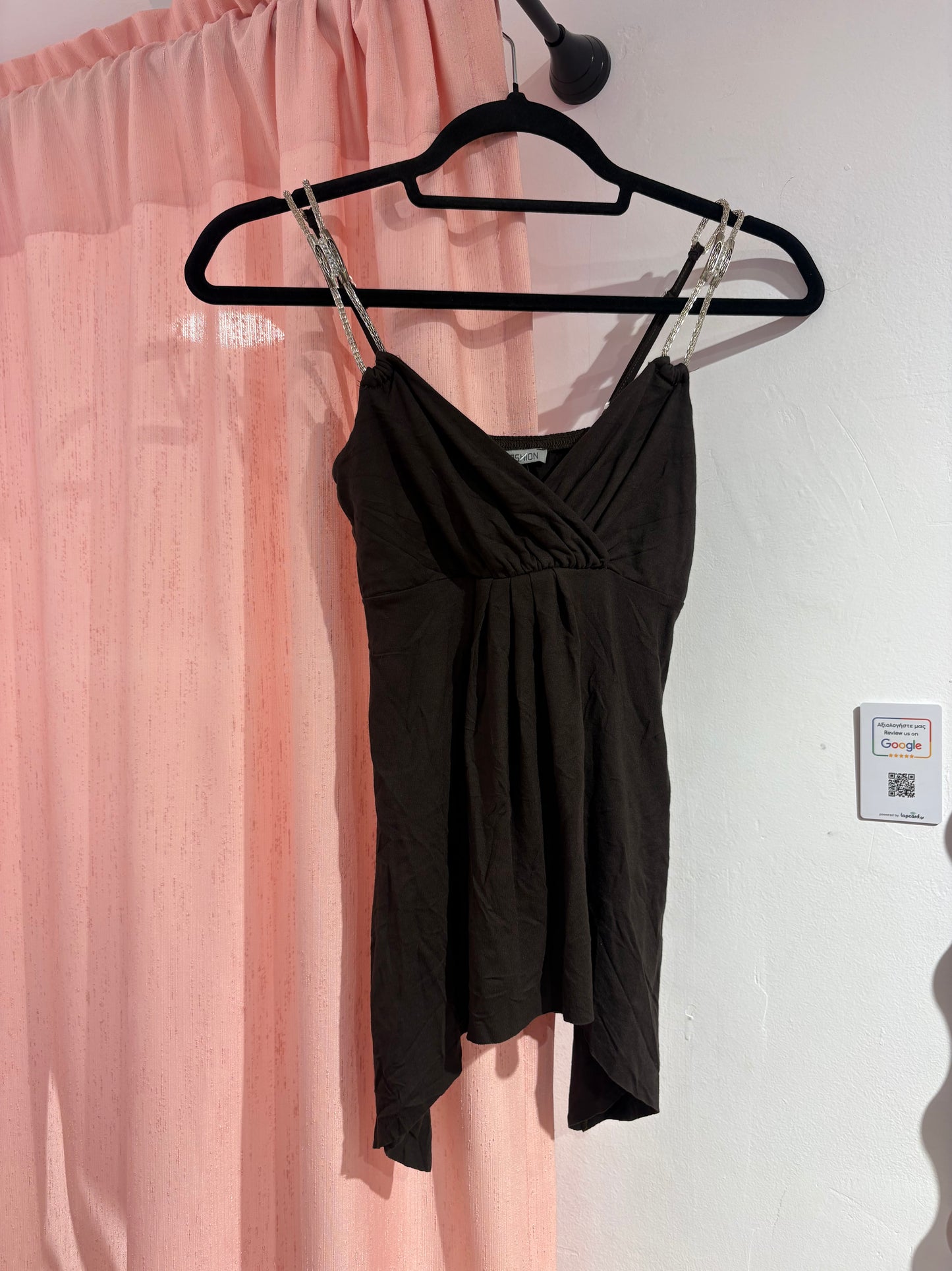 Incredible fairy top with metallic straps (S)