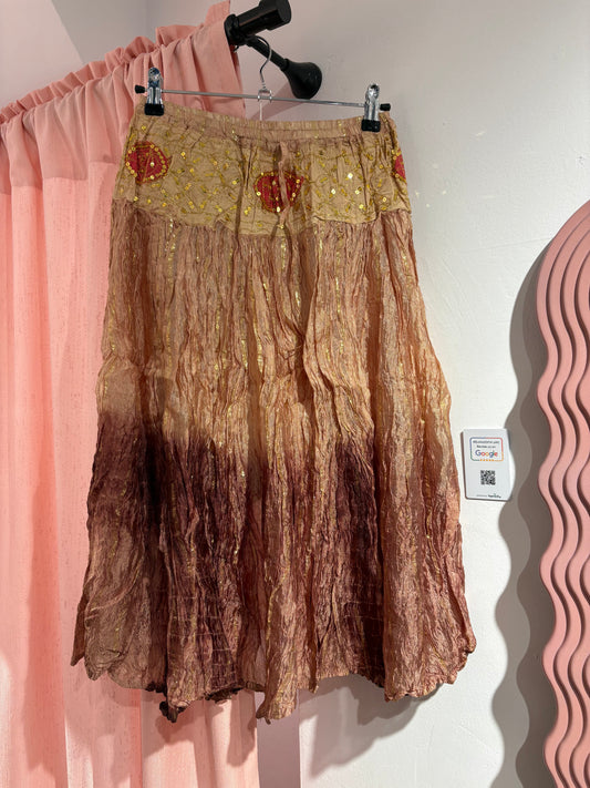 Y2k fairy iridescent pleated skirt (S-M)