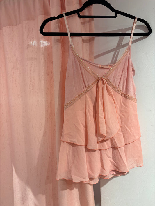 Ysatis flaire pink top with sequin details (Fits M-L)
