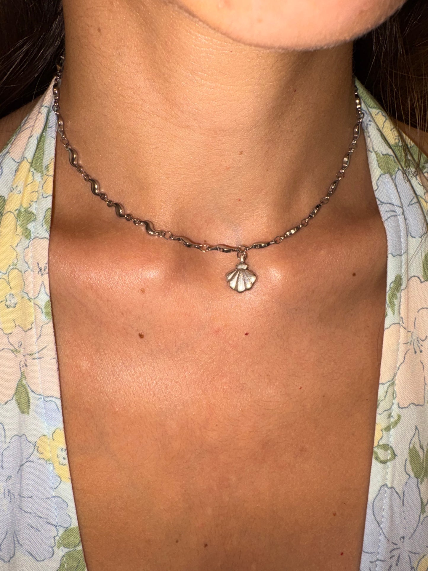 Handmade necklace with stainless steel chain
