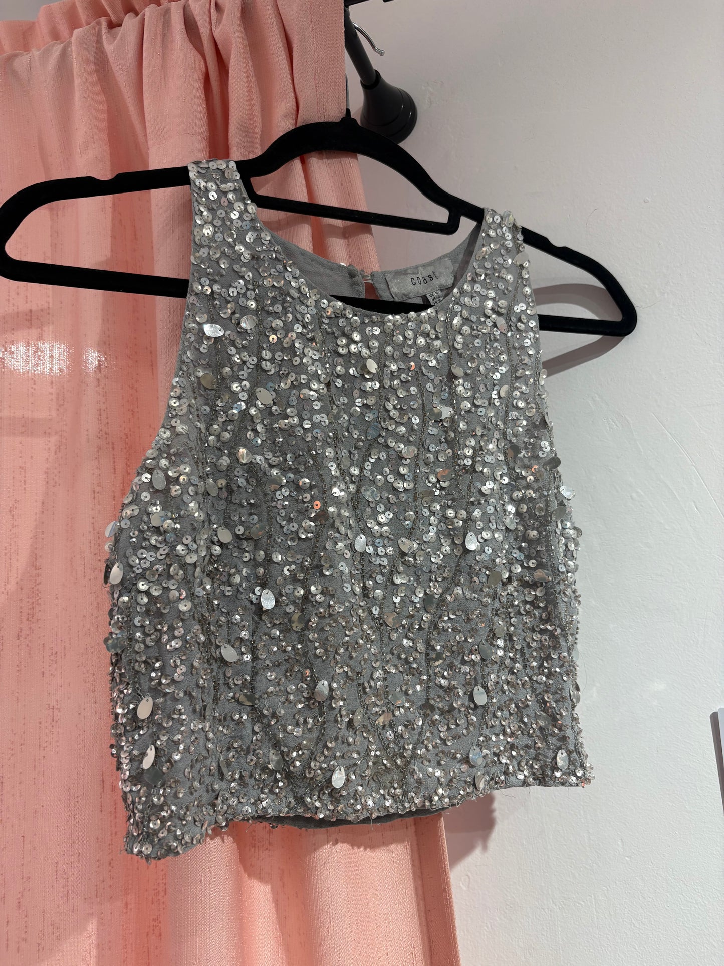 Stunning sequin crop top (S)