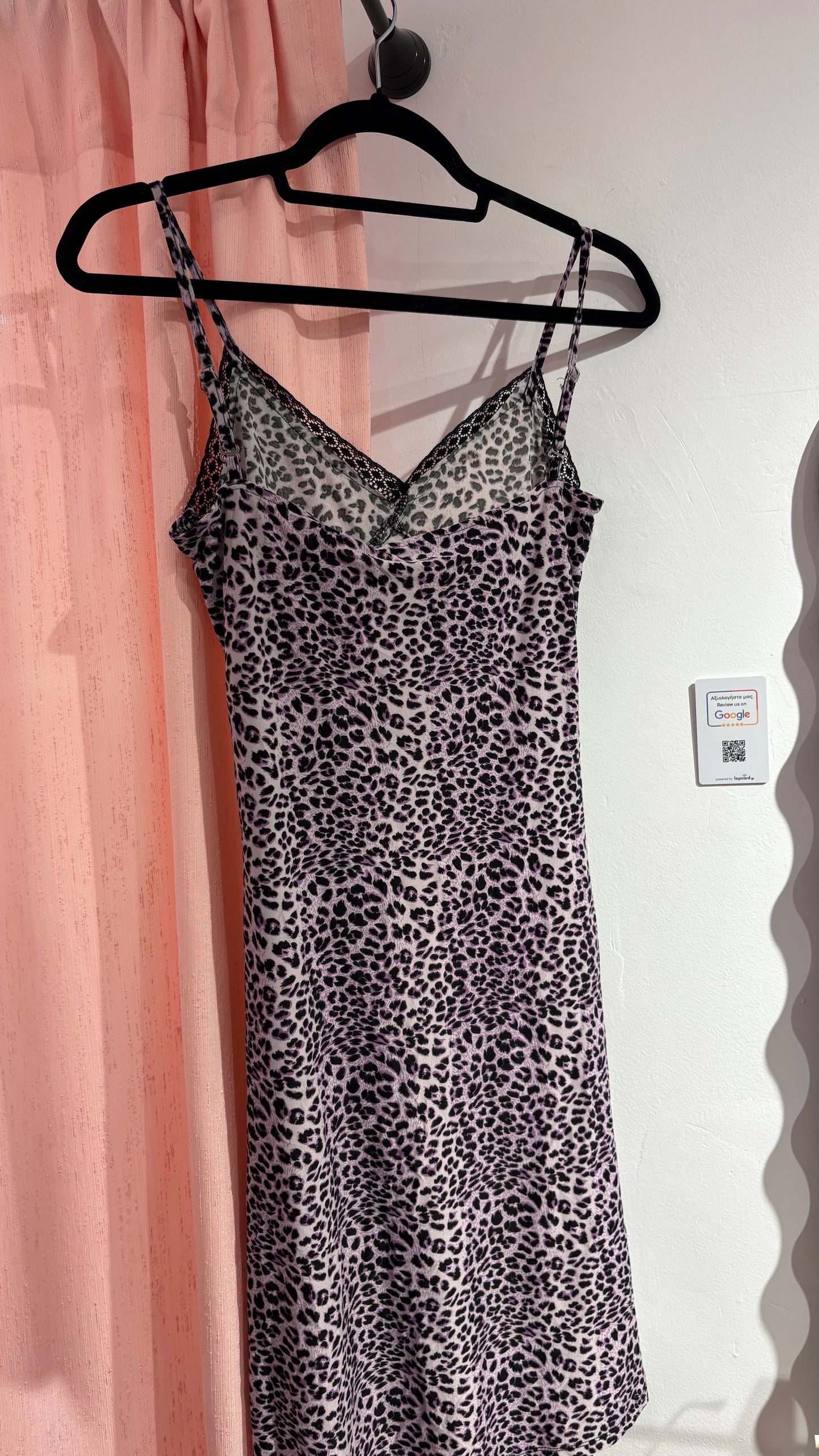 Beautiful leopard purple/black patterned dress (M)