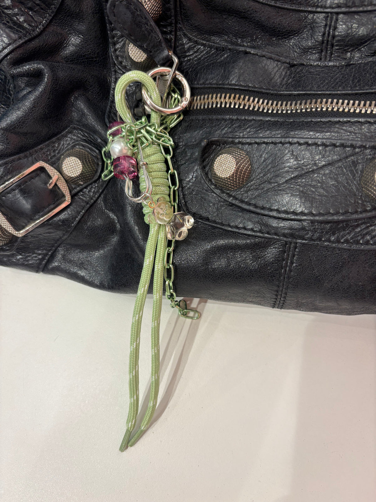Cool handmade bag charm with teddy bear