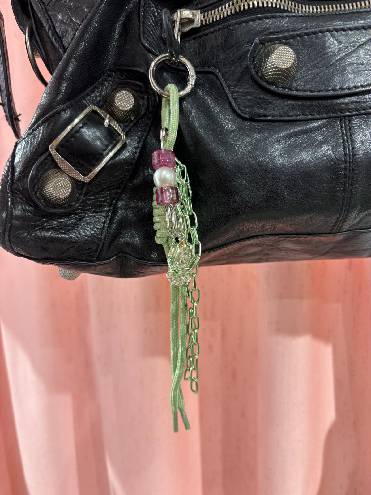 Cool handmade bag charm with teddy bear
