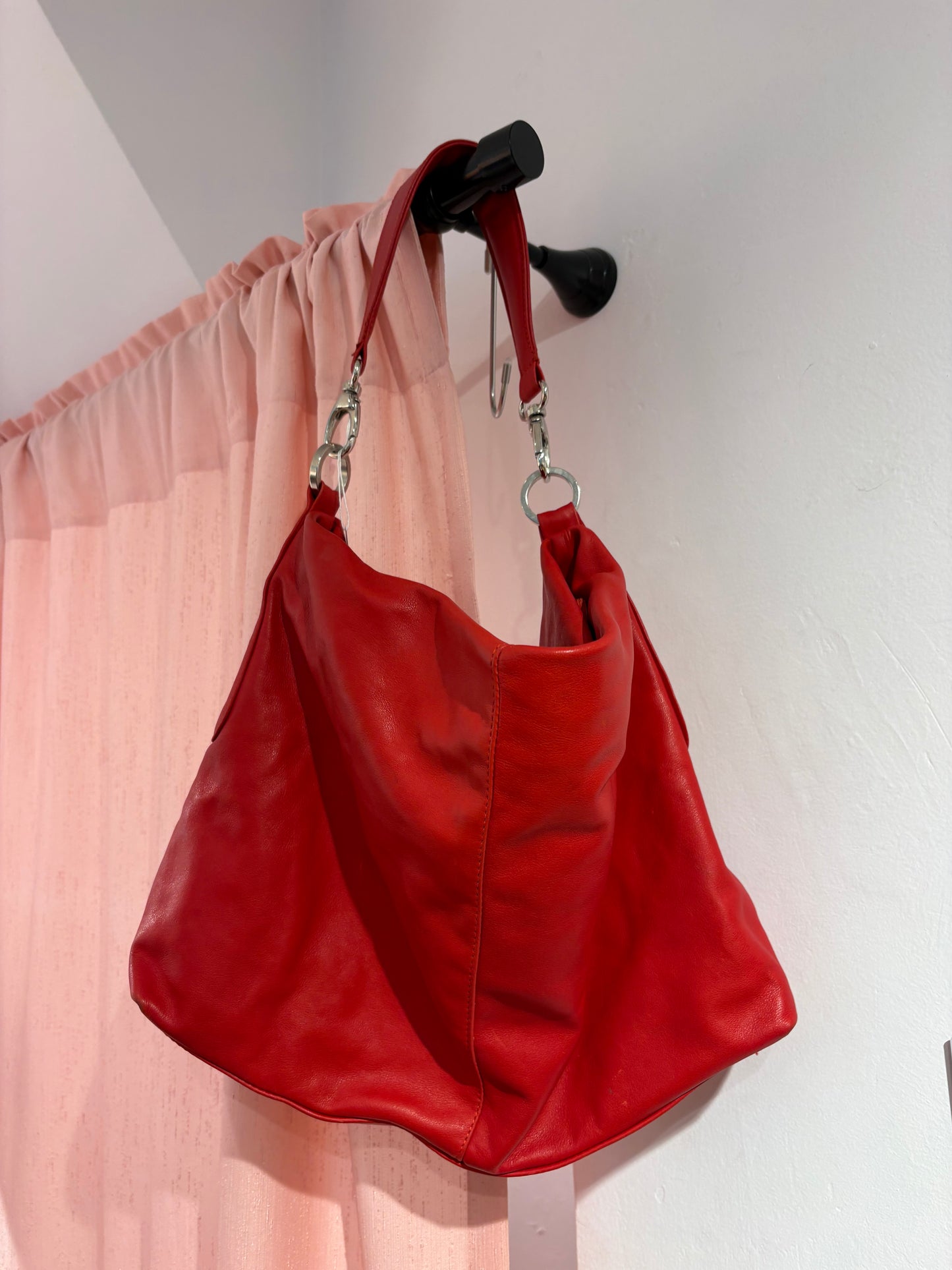 Cherry red shoulder bag