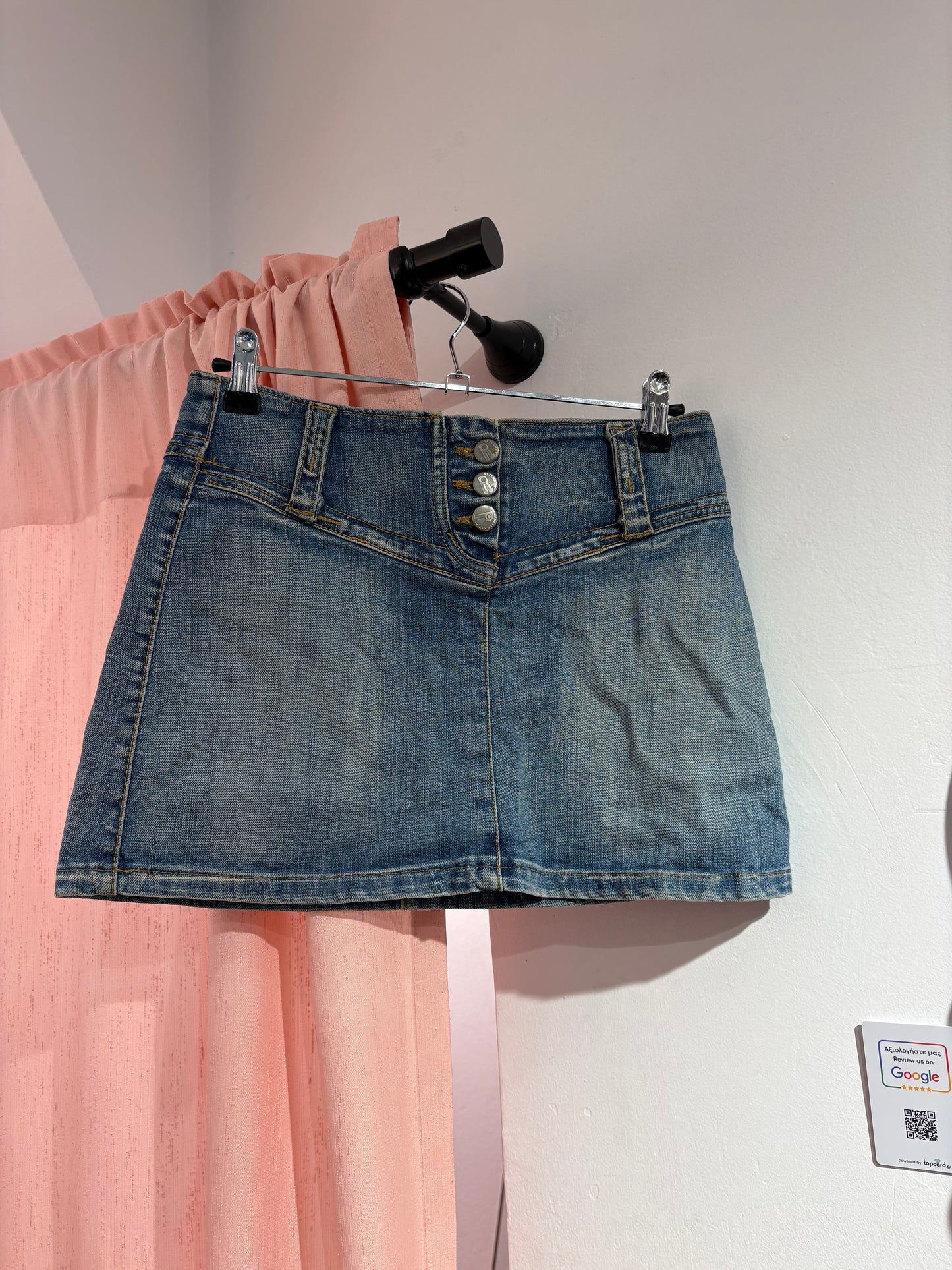 Denim mini skirt (M)
