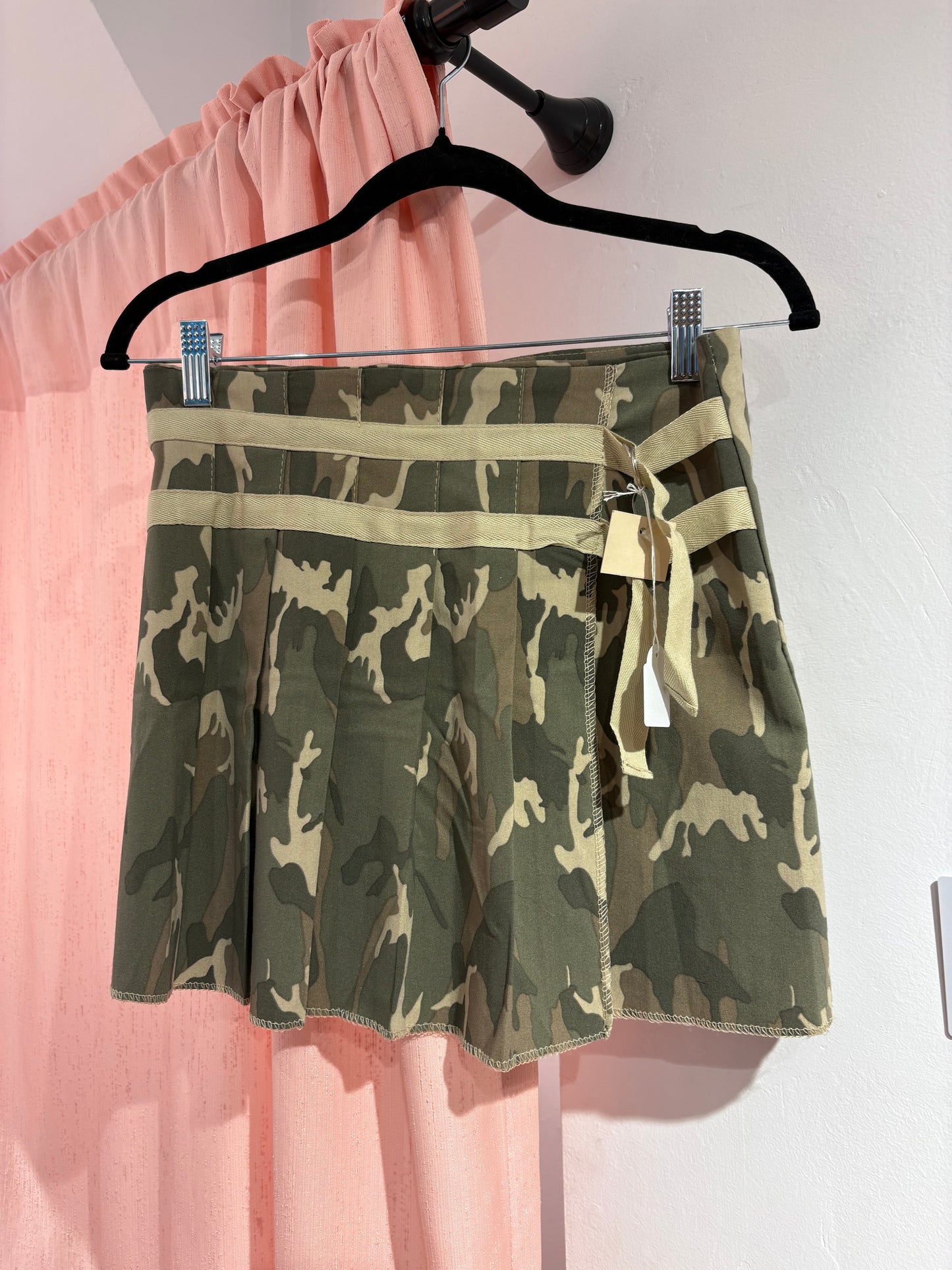 Y2k military mini skirt (XS)