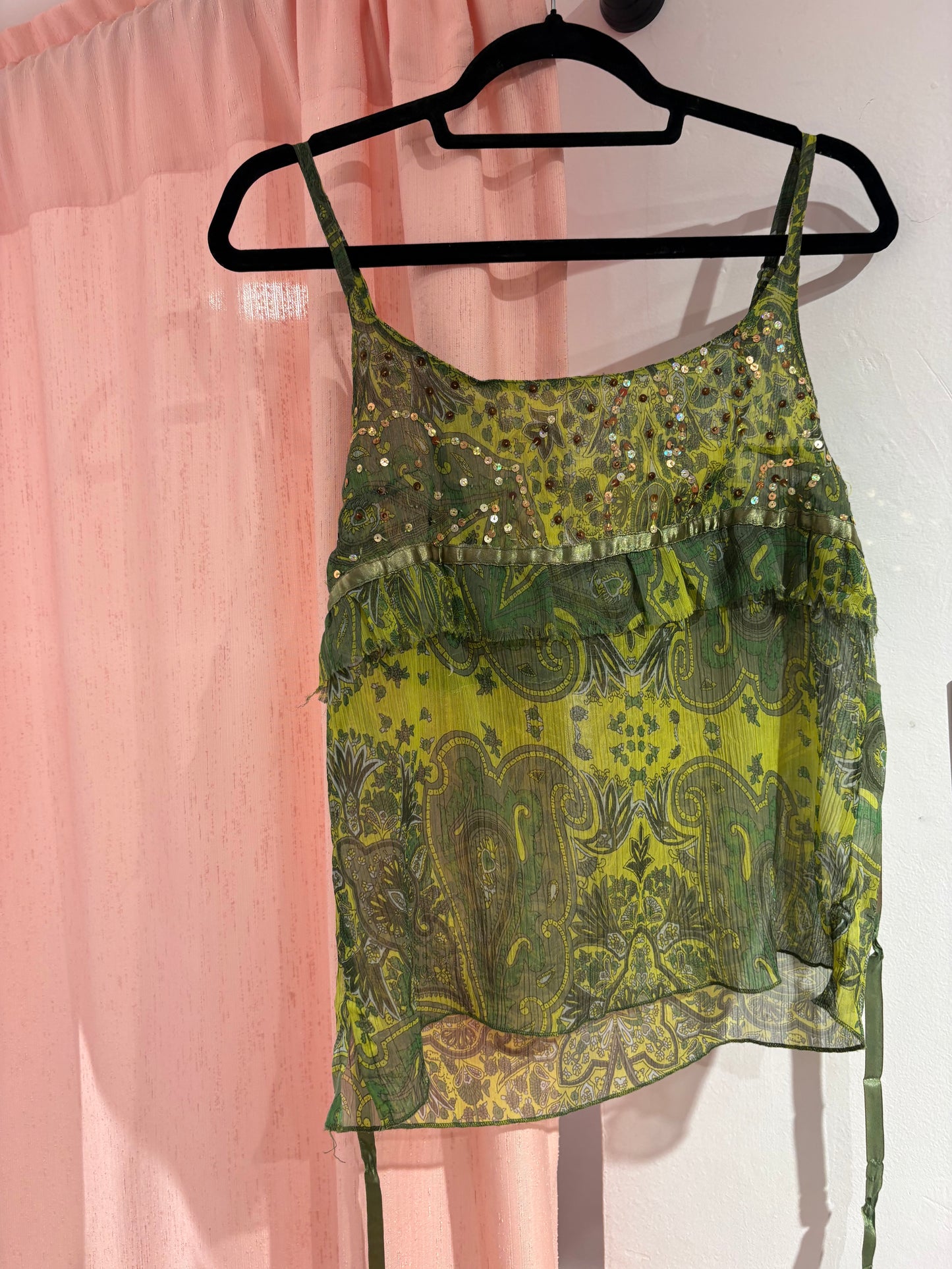 Pretty mesh sequin top (XL)