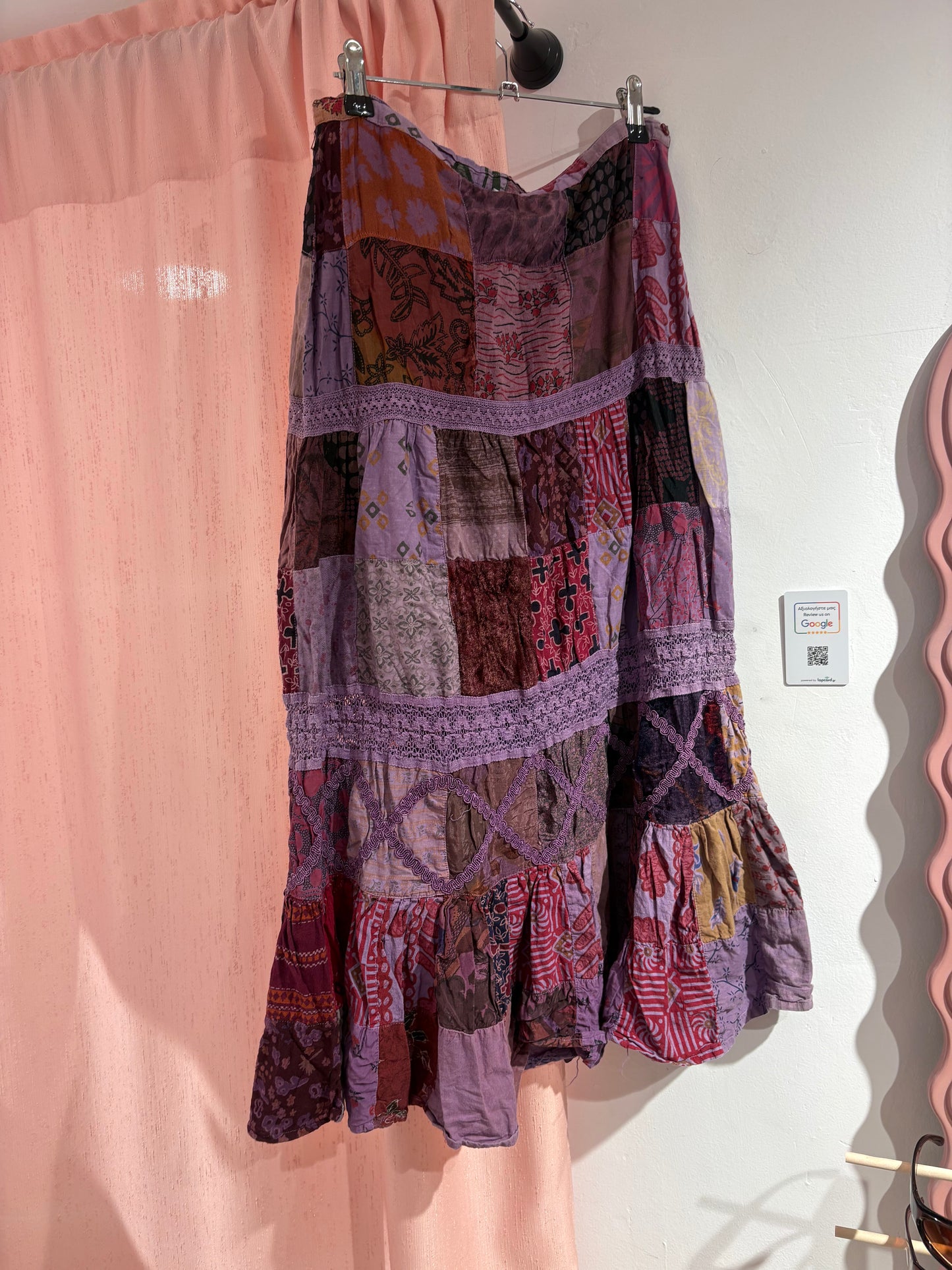 Incredible purple multi pattern skirt (M)