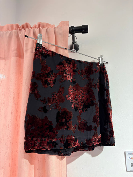Patrizia Pepe mini skirt with statement velvet details (S)