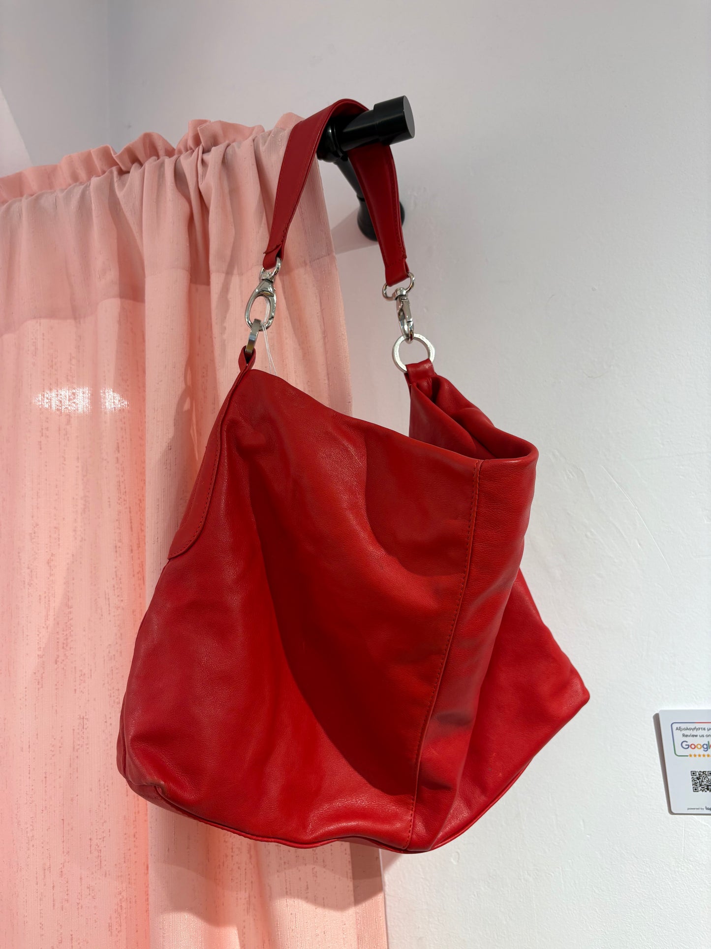 Cherry red shoulder bag
