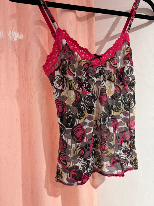 Accessorize mesh cami top (S)