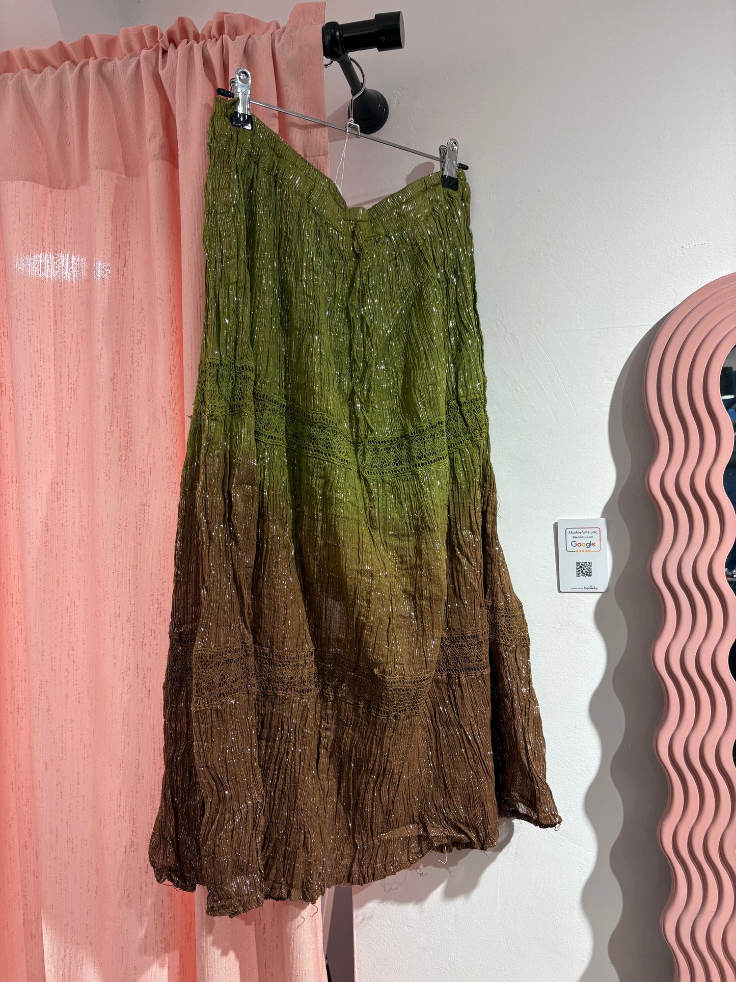Y2k fairy iridescent pleated skirt (M-L)