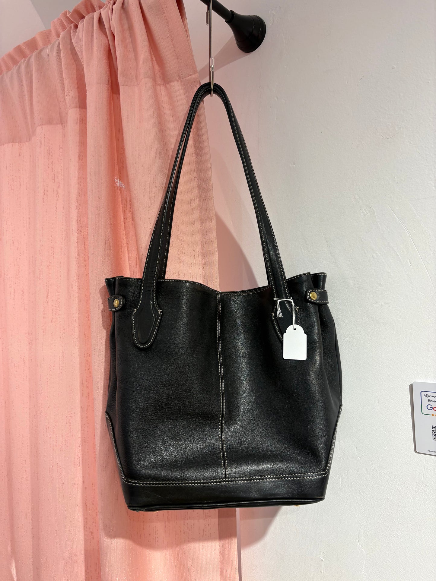 Real leather black Ghibli bag (original price 300+)