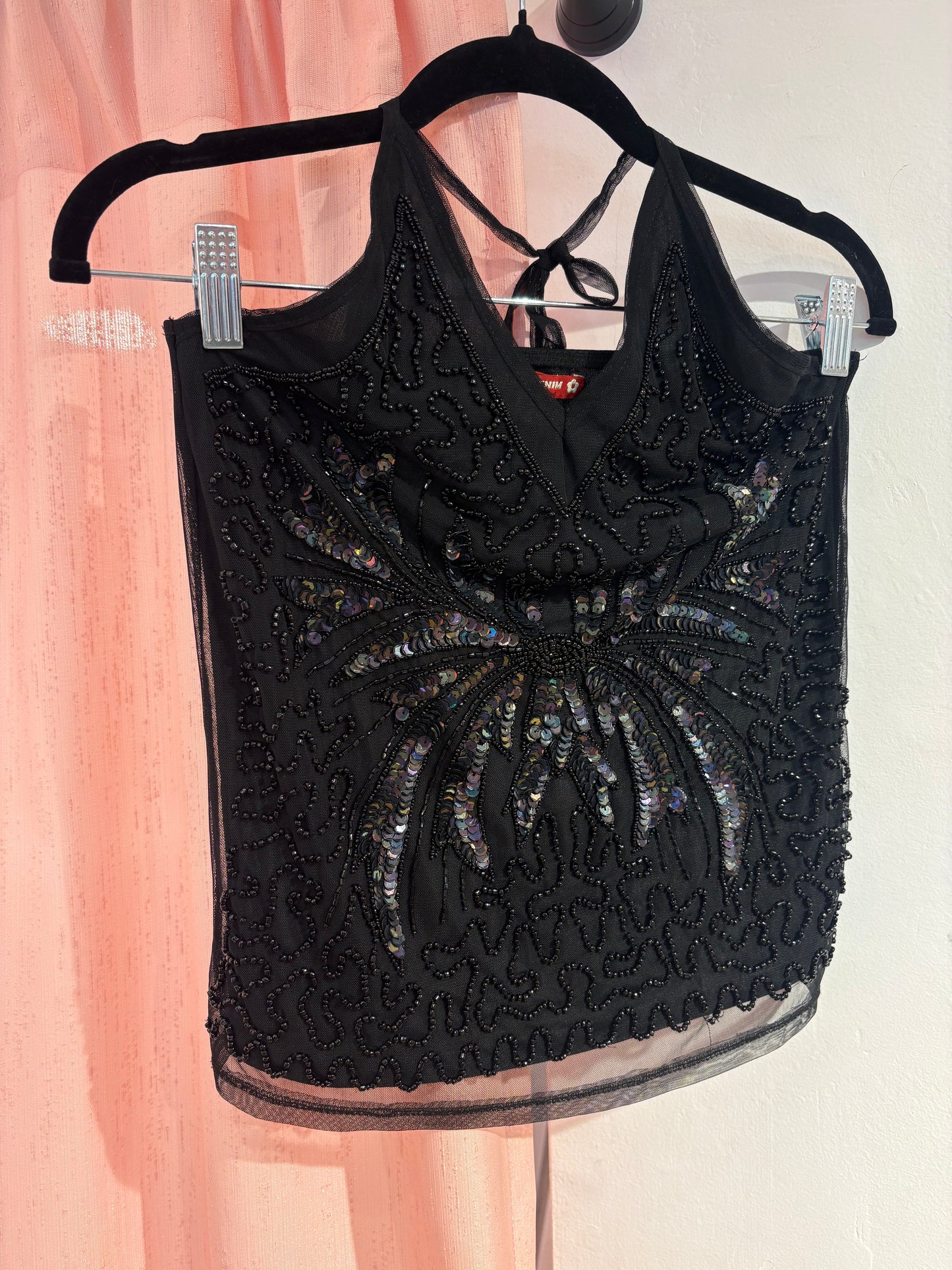 Incredible v-line beaded/sequin top (S)