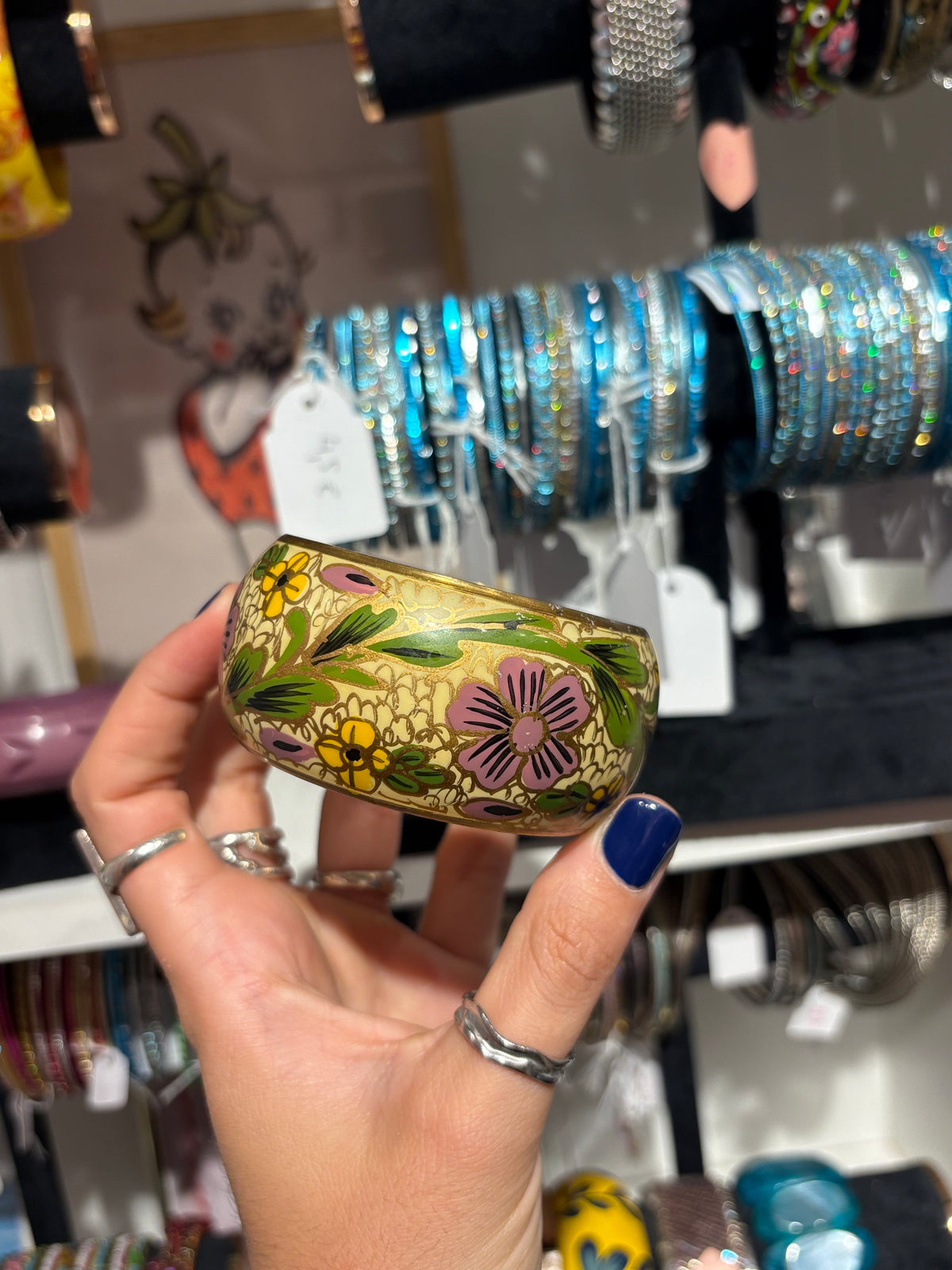 Vintage floral bangle