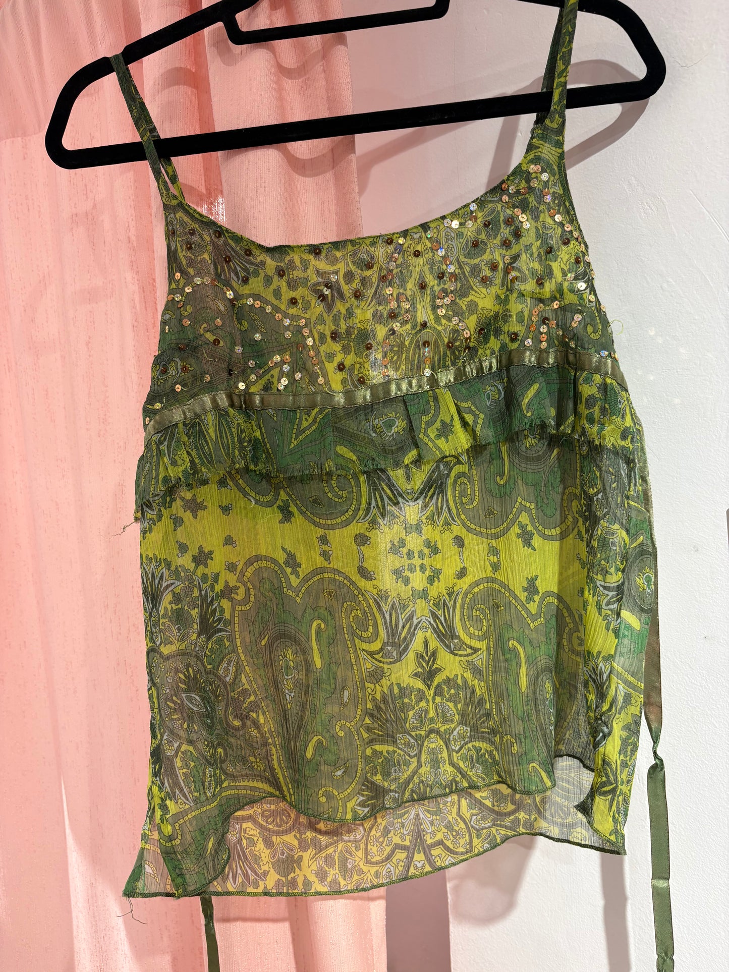 Pretty mesh sequin top (XL)