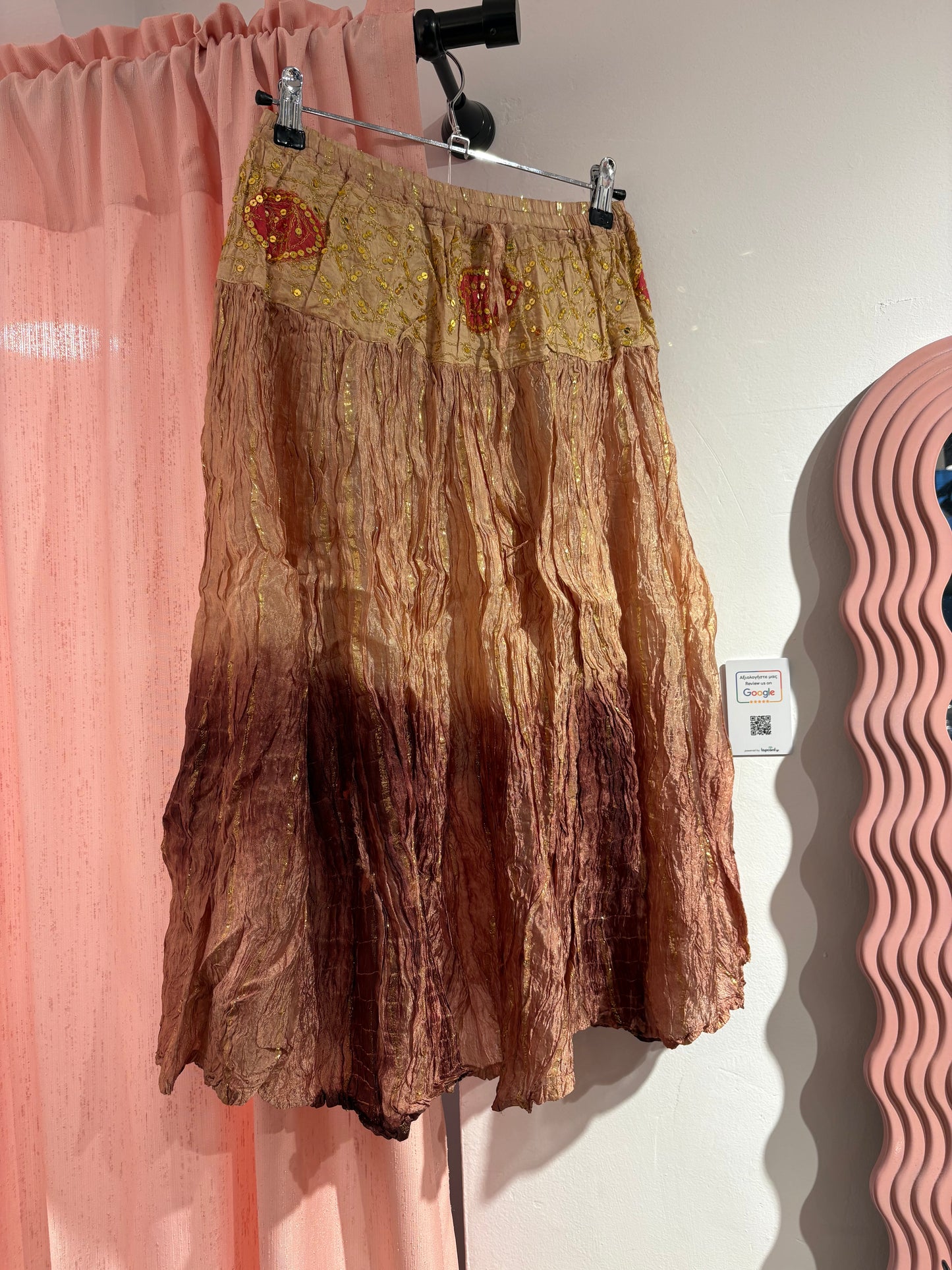 Y2k fairy iridescent pleated skirt (S-M)
