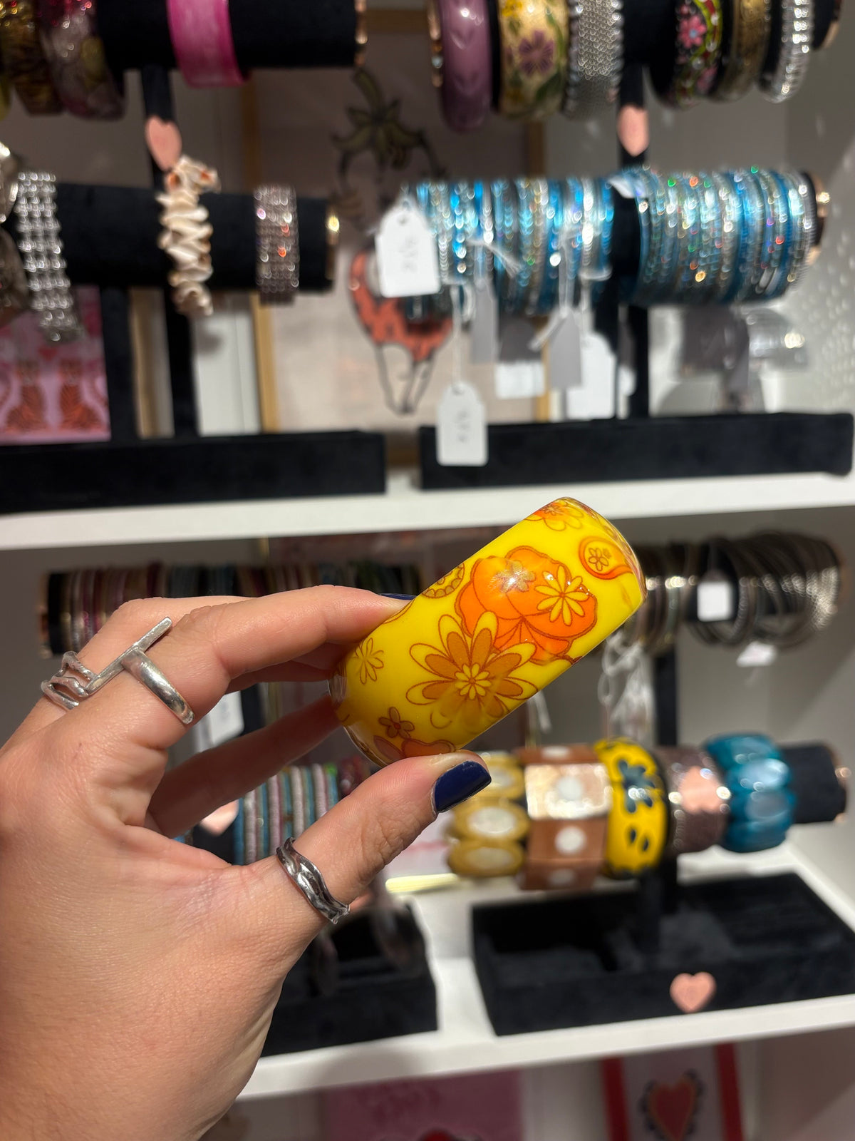 Vintage floral bangle