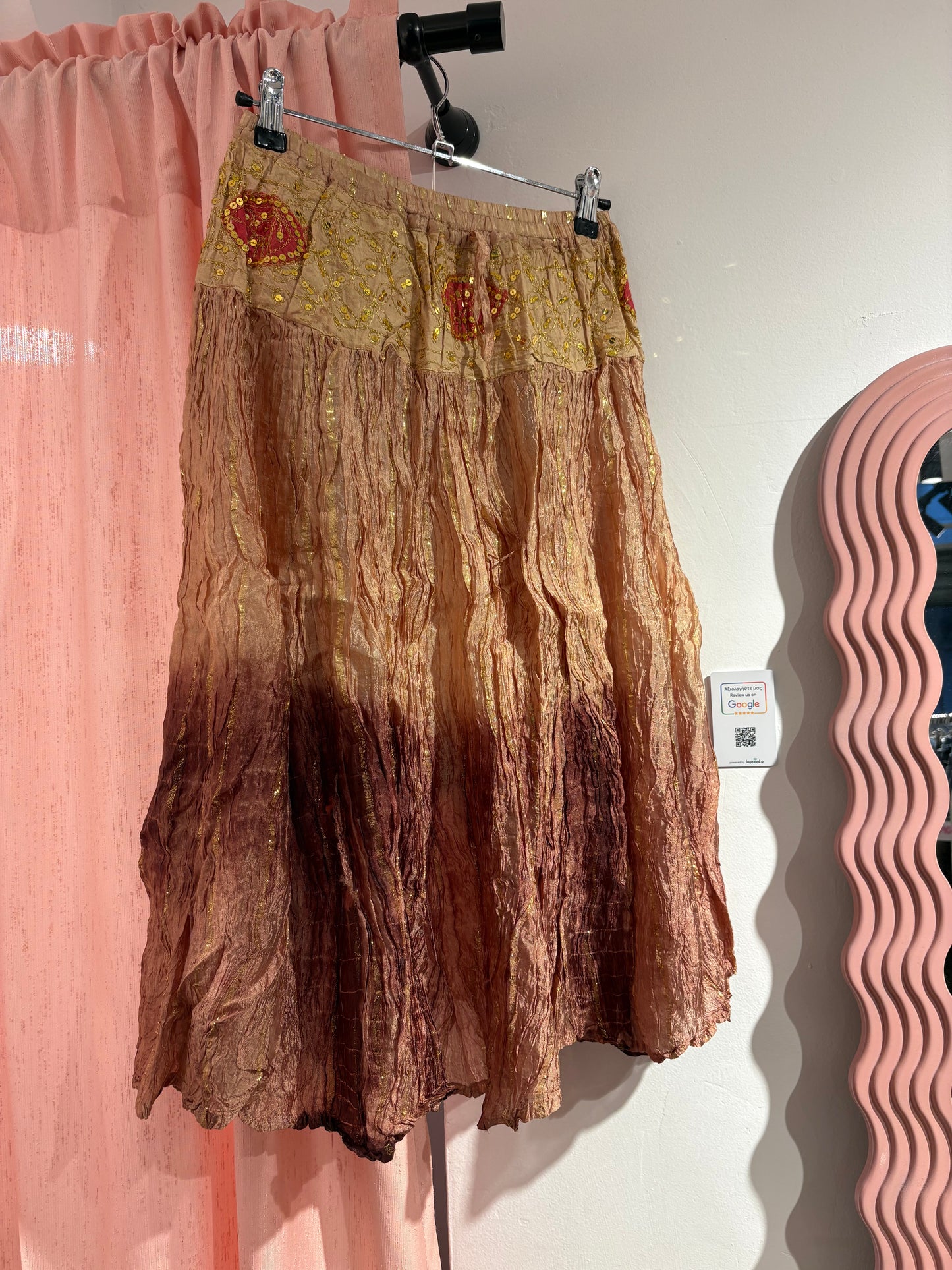 Y2k fairy iridescent pleated skirt (S-M)