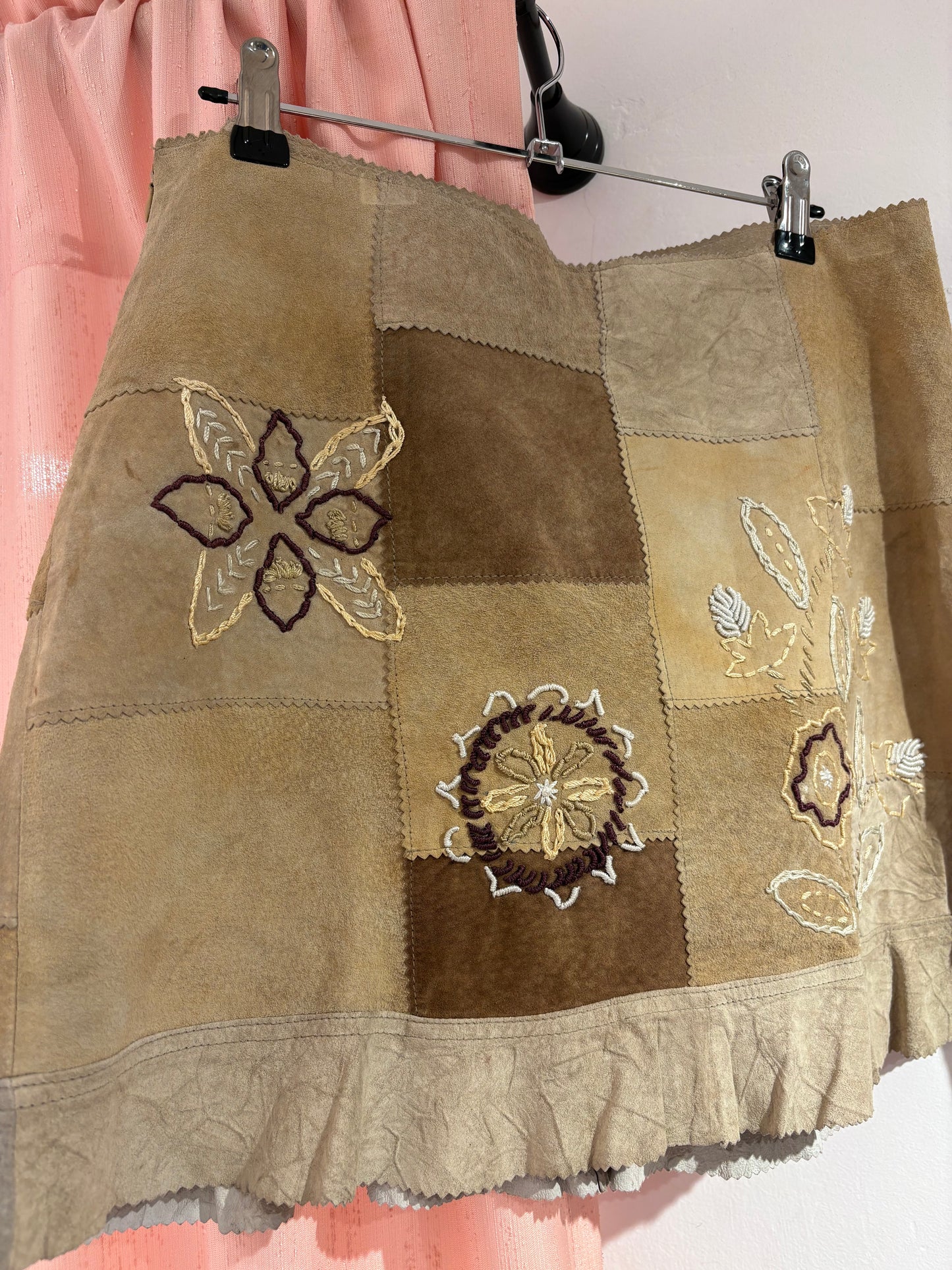 Incredible real leather short skirt (M)