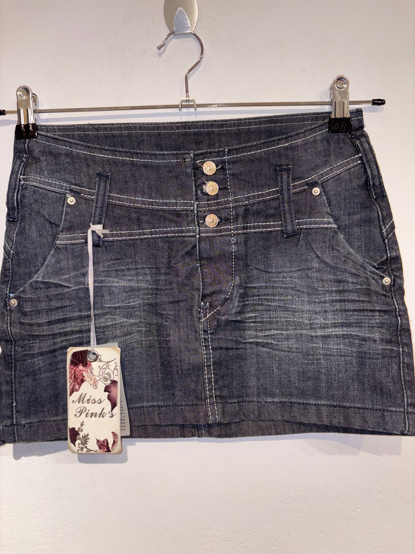 Y2k denim mini skirt (XS)