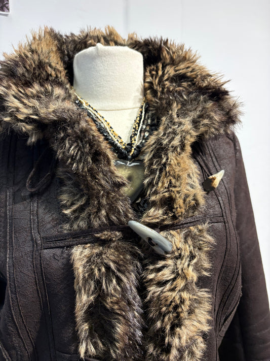 Vintage afghan coat with incredible buttons