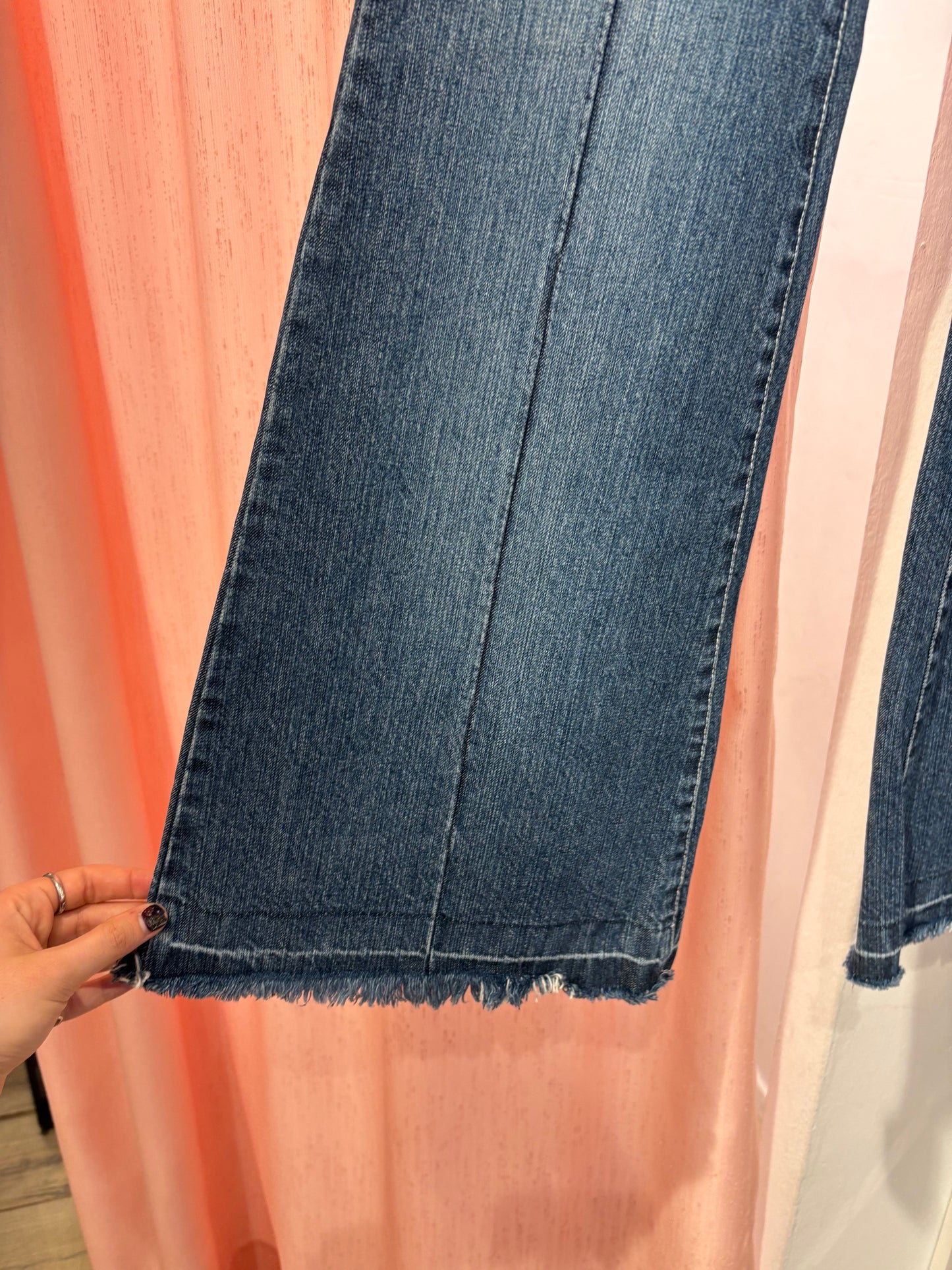 Miss Crazy deadstock y2k low-rise wide-leg jeans with studs