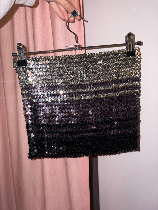 Sparkly sequin tube top