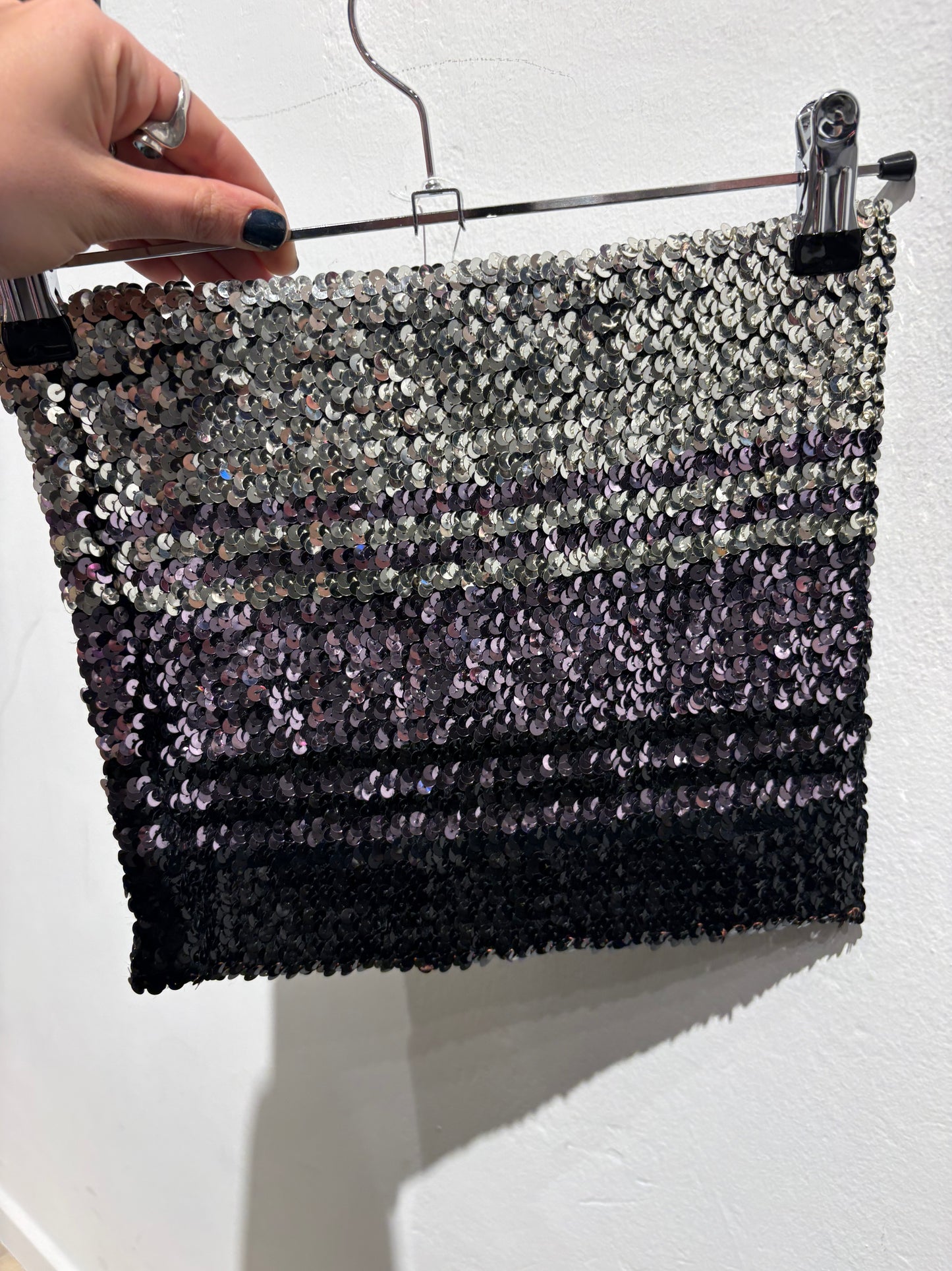 Sparkly sequin tube top