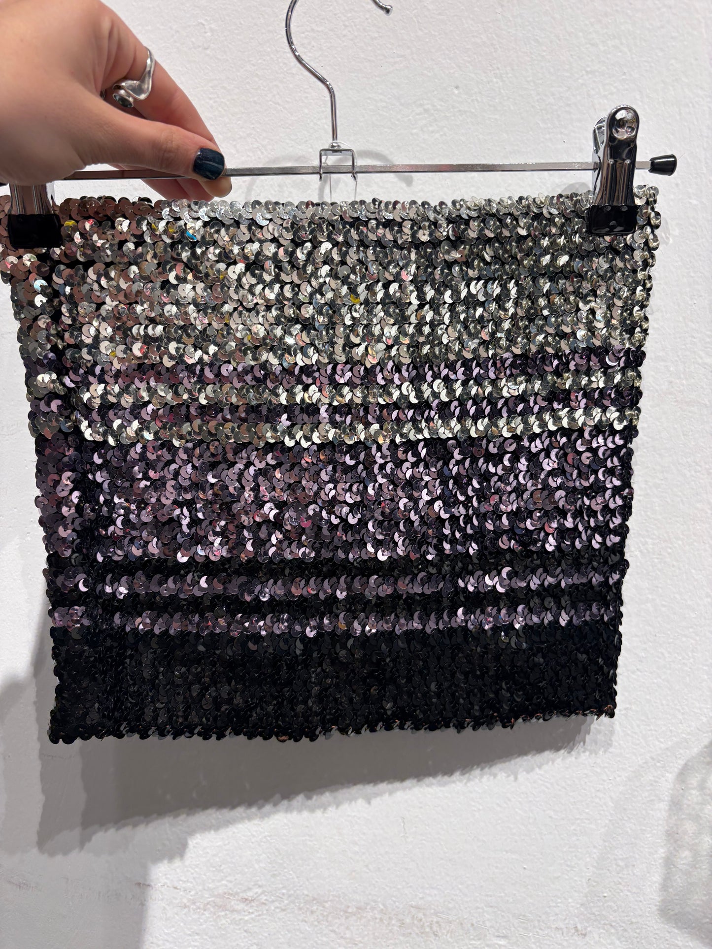 Sparkly sequin tube top