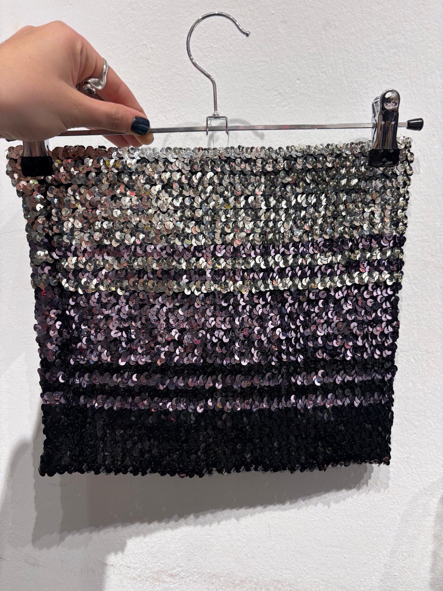 Sparkly sequin tube top