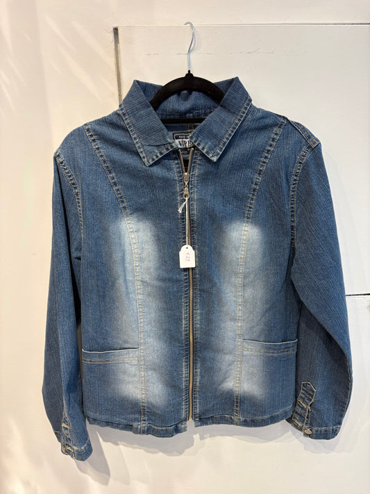 Denim Jacket with Zipper