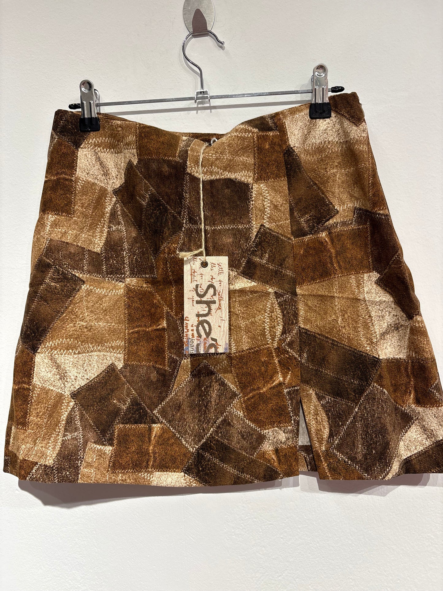 Y2k mini skirt with side zipper (M)